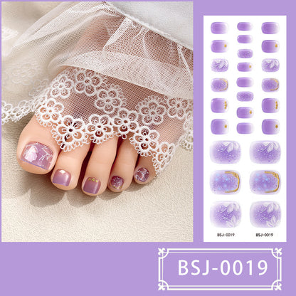 3d Phototherapy Gel Semi-curing Foot Nail Sticker