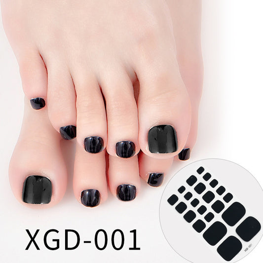 Nail Art Foot Sticker Fashion Solid Color Nail Sticker